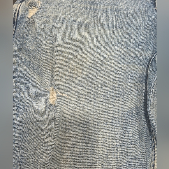 Old Navy Jeans Mens 32x32 Slim Fit Medium Wash Distressed Holes Patch Stretch - Picture 12 of 17